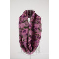 Мода цветочные печать полиэстер вуаль бесконечности шарф